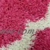 Maxy Home Bella Trellis Pink 3 ft. 3 in x 4 ft. 8 in. Shag Area Rug   